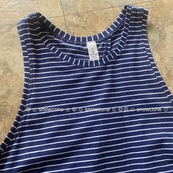 NWT Lululemon All Tied Up Tank Blue stripes - Picture 8 of 12
